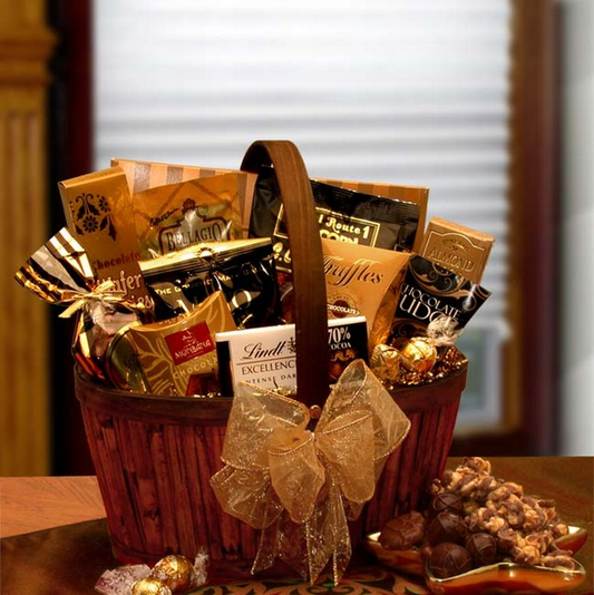 Chocolate Decadence Gift Basket - chocolate gift basket