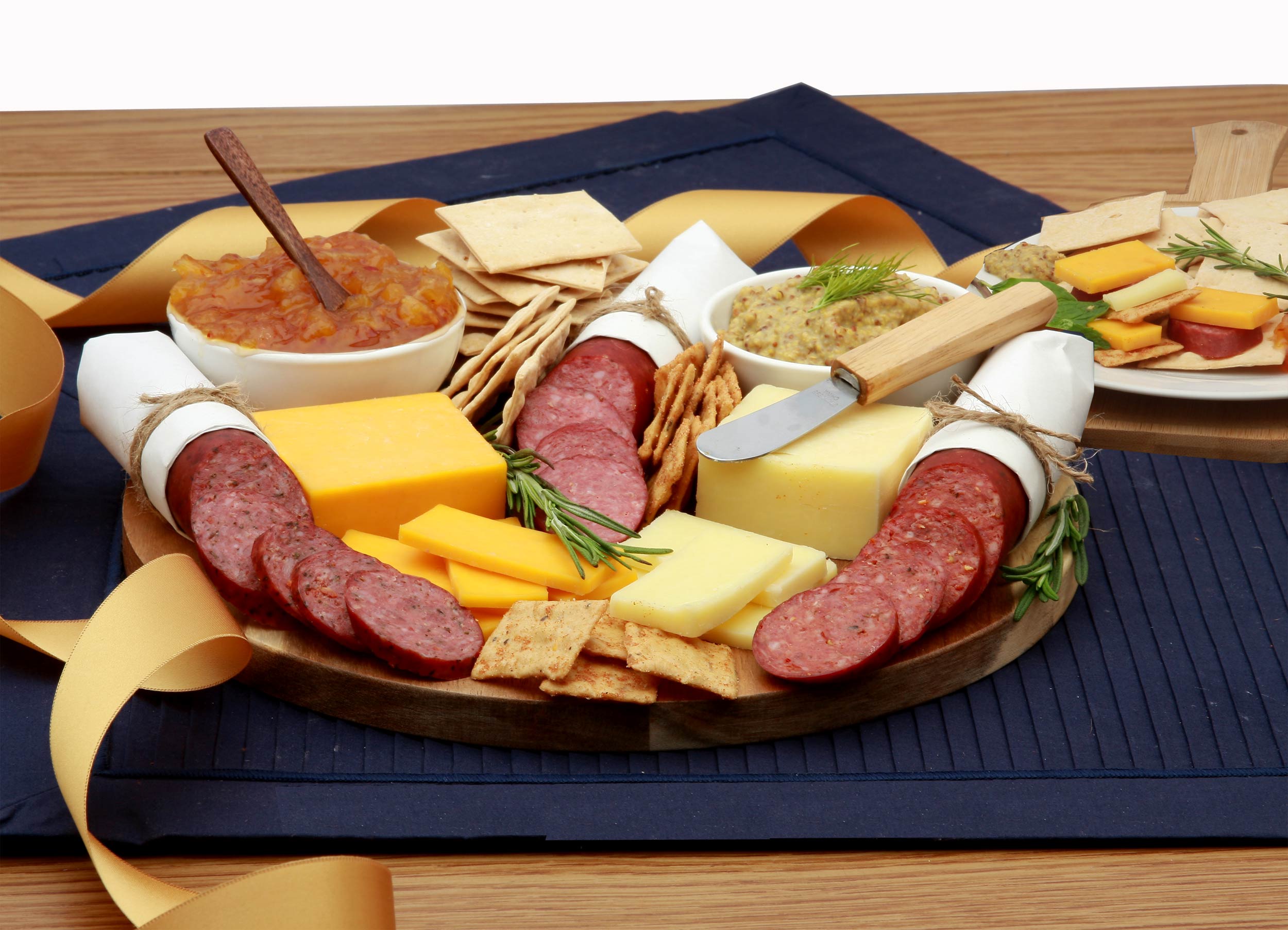  GBDS Classic Epicurean Meat & Cheese Charcuterie Board - meat and cheese gift baskets - Multi - Bonton