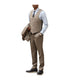  Mens Three Piece Solid Texture Notch Lapel Suit With Matching Vest 1 Tan - Tan - Bonton