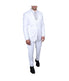  Mens Three Piece Solid Notch Lapel Suit With Matching Vest White - White - Bonton