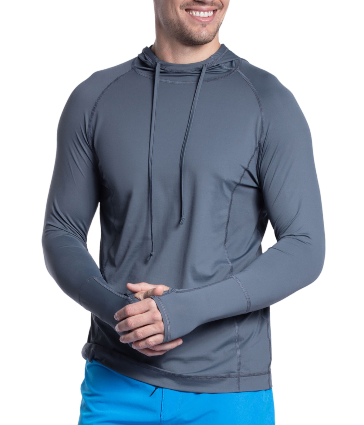  BloqUV BloqUV UPF 50+ Sun Protection Unisex Hoodie - Smoke - Bonton