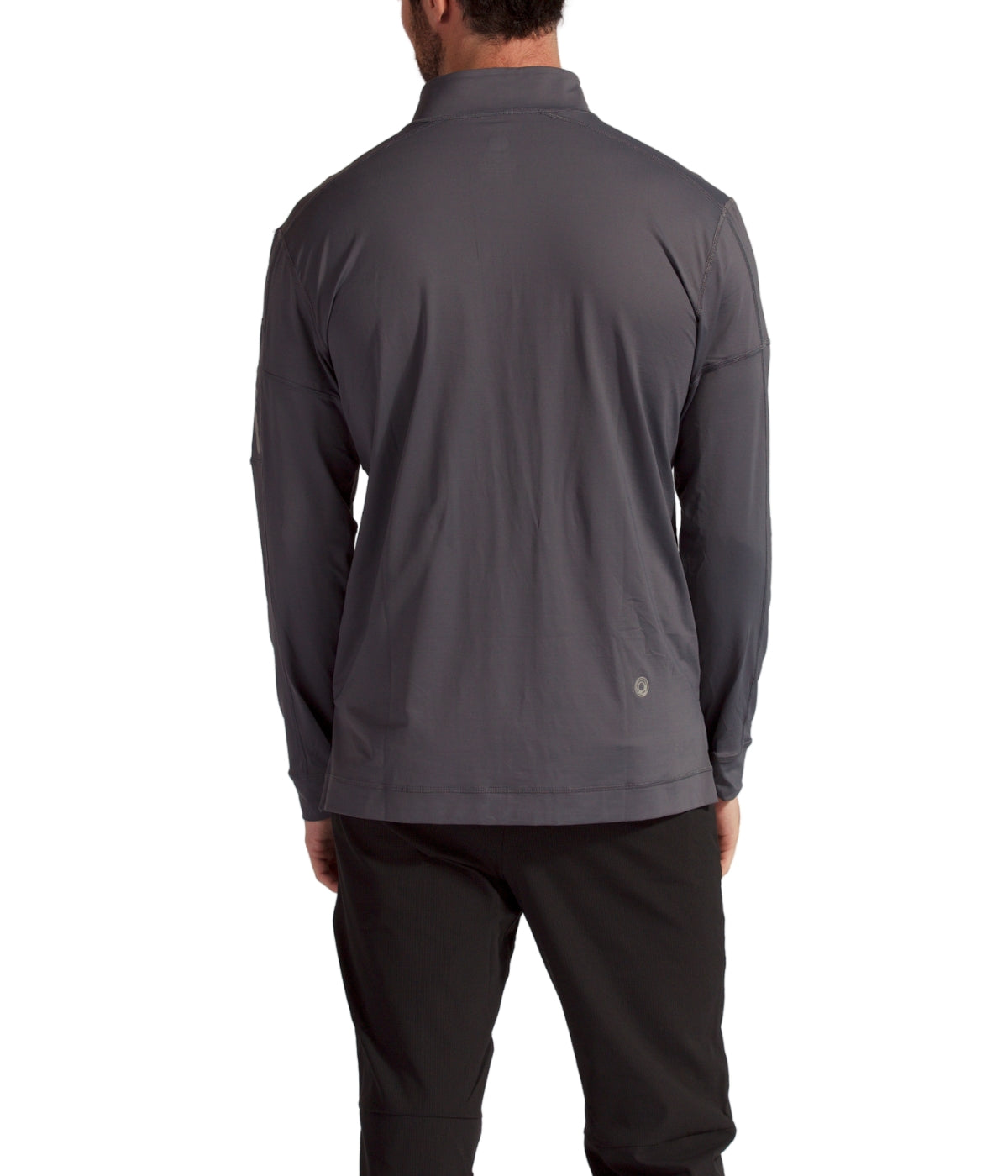  BloqUV BloqUV Men's UPF 50+ Sun Protection Long Sleeve Mock Zip Top - Smoke - Bonton