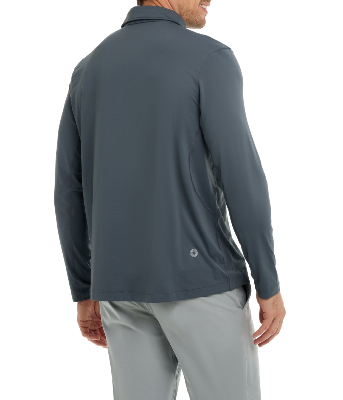  BloqUV BloqUV Men's UPF 50+ Sun Protection Collared Long Sleeve Polo - Smoke - Bonton