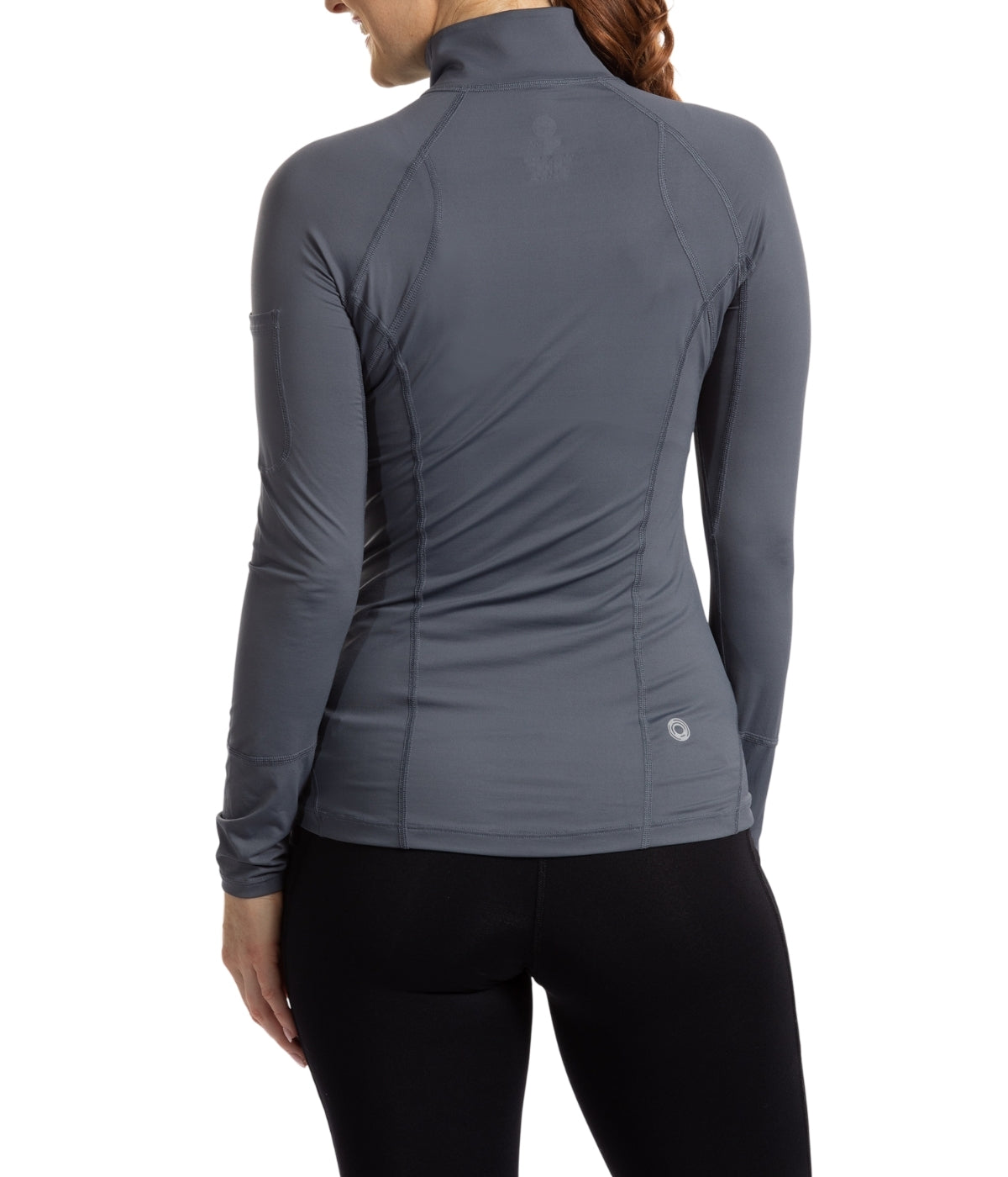  BloqUV BloqUV Women's UPF 50+ Sun Protection Mock Neck Quarter Zip Top - Smoke - Bonton