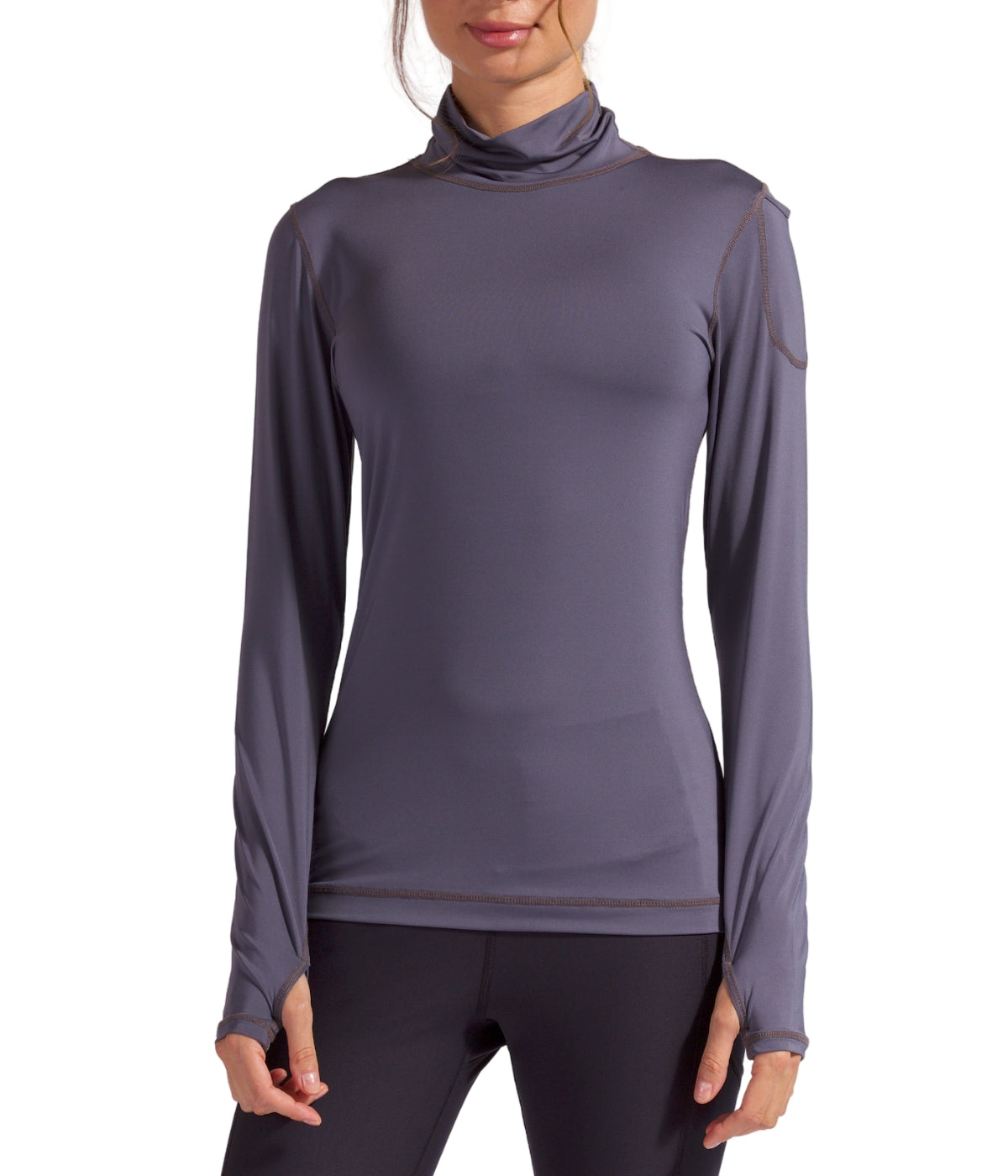  BloqUV BloqUV Women's UPF 50+ Sun Protection Turtleneck Top - Smoke - Bonton