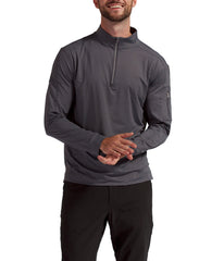 BloqUV Men's UPF 50+ Sun Protection Long Sleeve Mock Zip Top