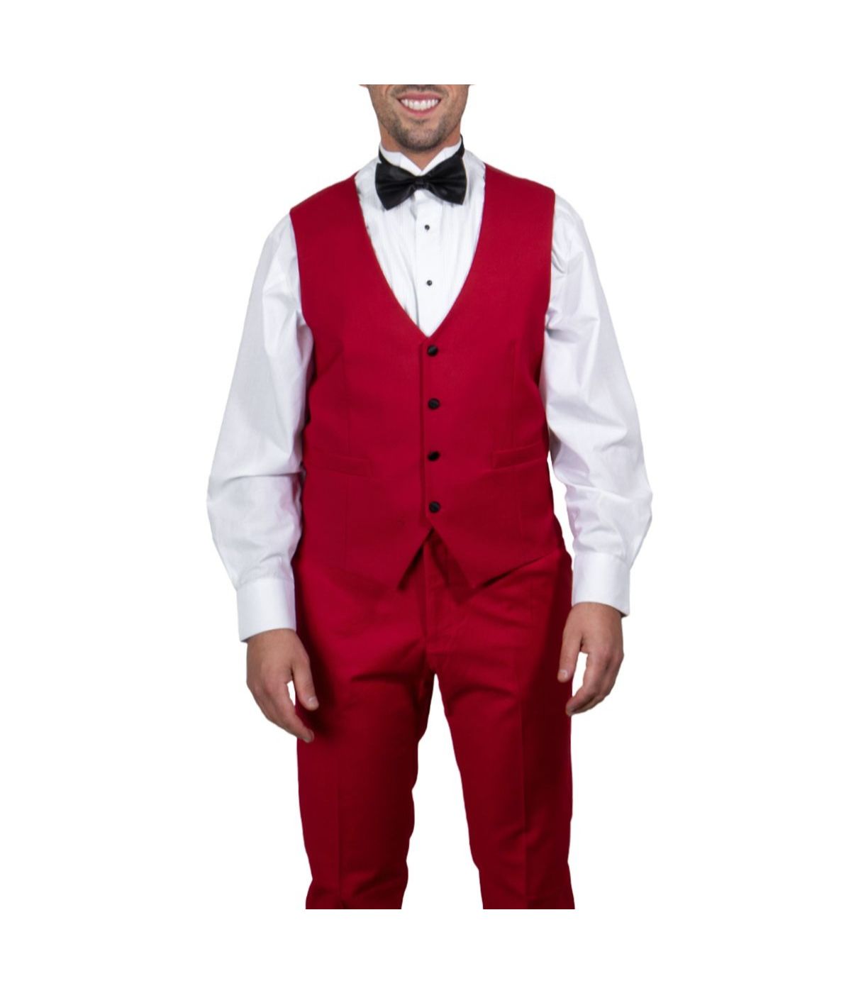  Mens Three Piece Satin Shawl Collar Tuxedo With Matching Vest Red - Red - Bonton