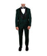  Mens Three Piece Satin Shawl Collar Tuxedo With Matching Vest Green - Green - Bonton