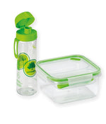 Snips By Widgeteer Tritan Renew Square Lunch Box And Water Bottle Set Green/Clear
