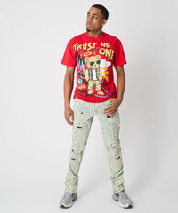 Trust No One Short Sleeve Tee - Red