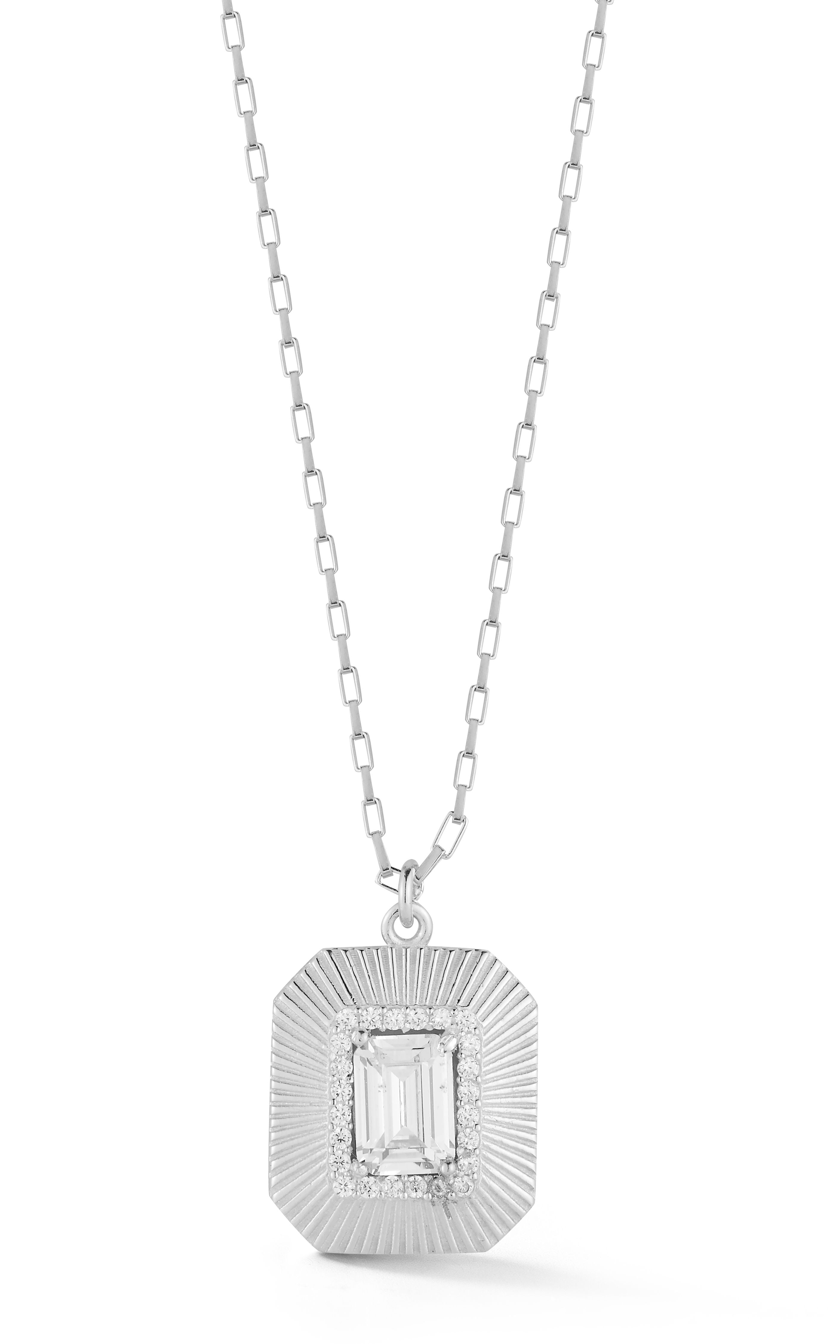  Relativity Sterling Silver Necklace - Silver - Bonton