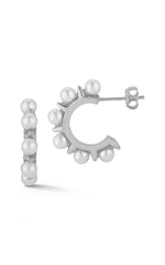 Small Pearl Hoop Earrings