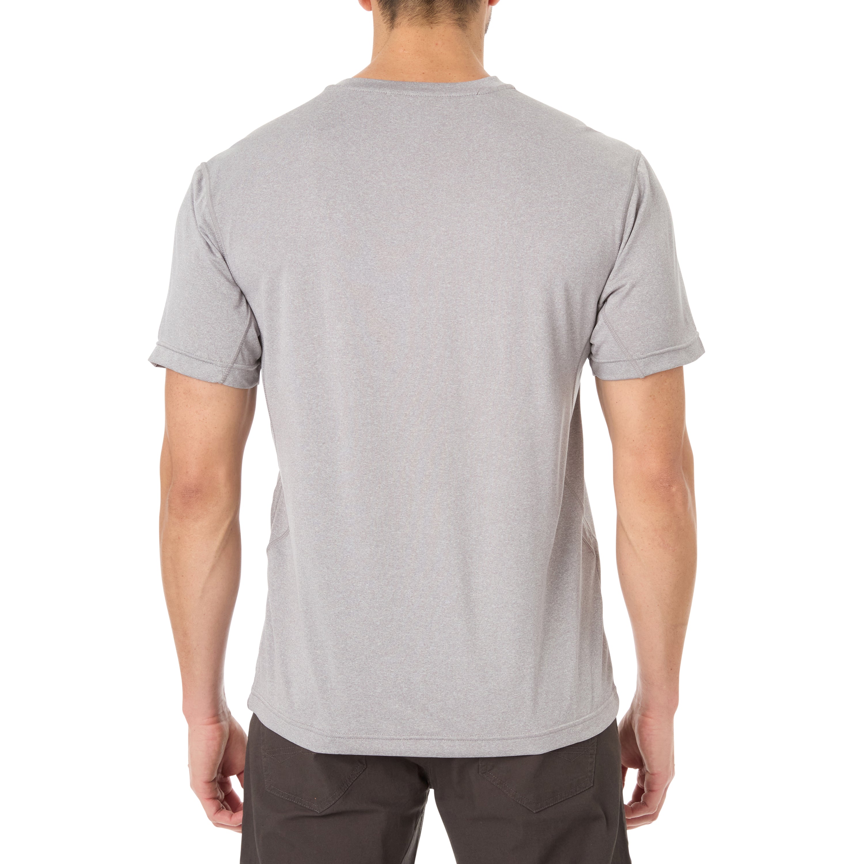  Smith's Workwear Short Sleeve Performance Crew - Heather Grey - Bonton