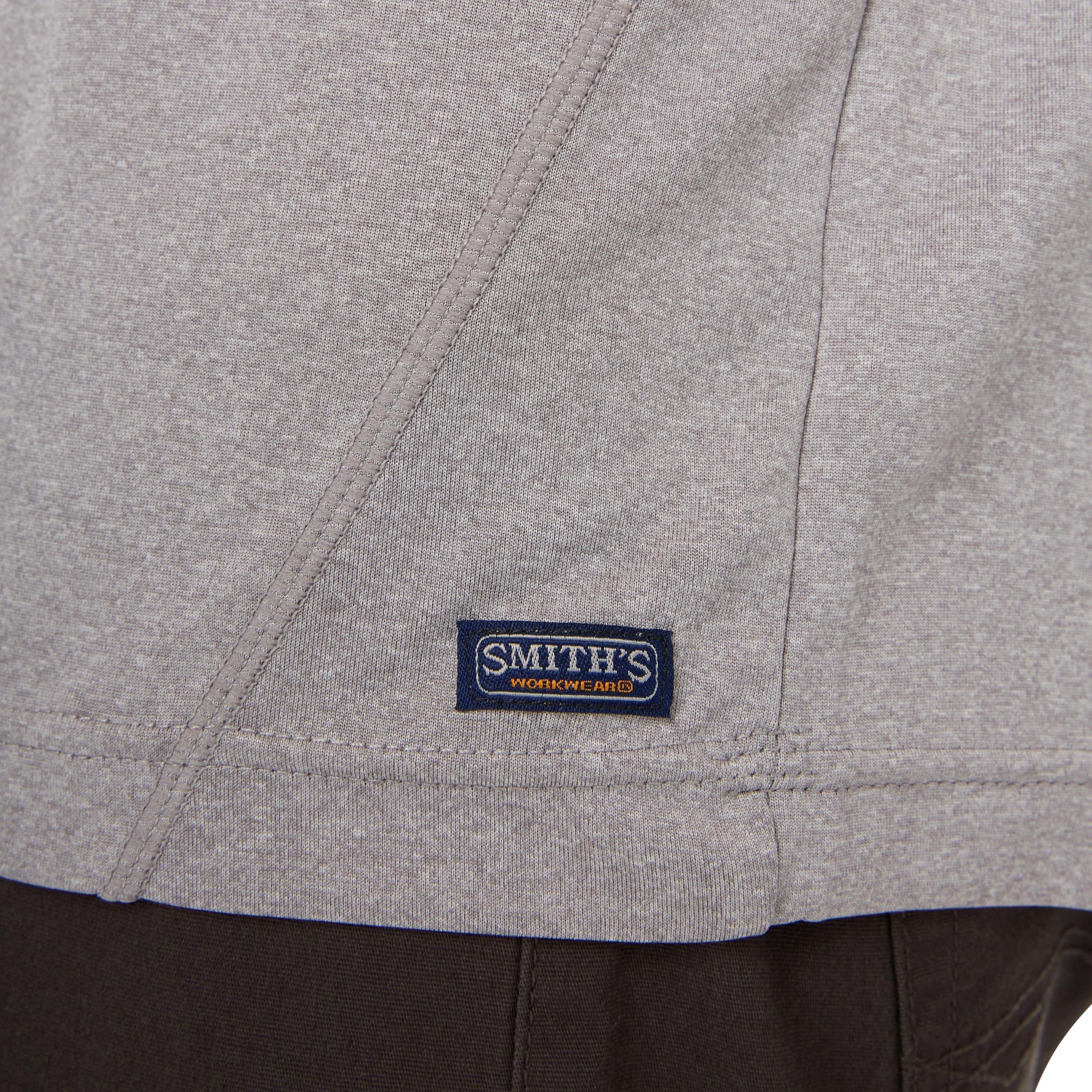  Smith's Workwear Short Sleeve Performance Crew - Heather Grey - Bonton