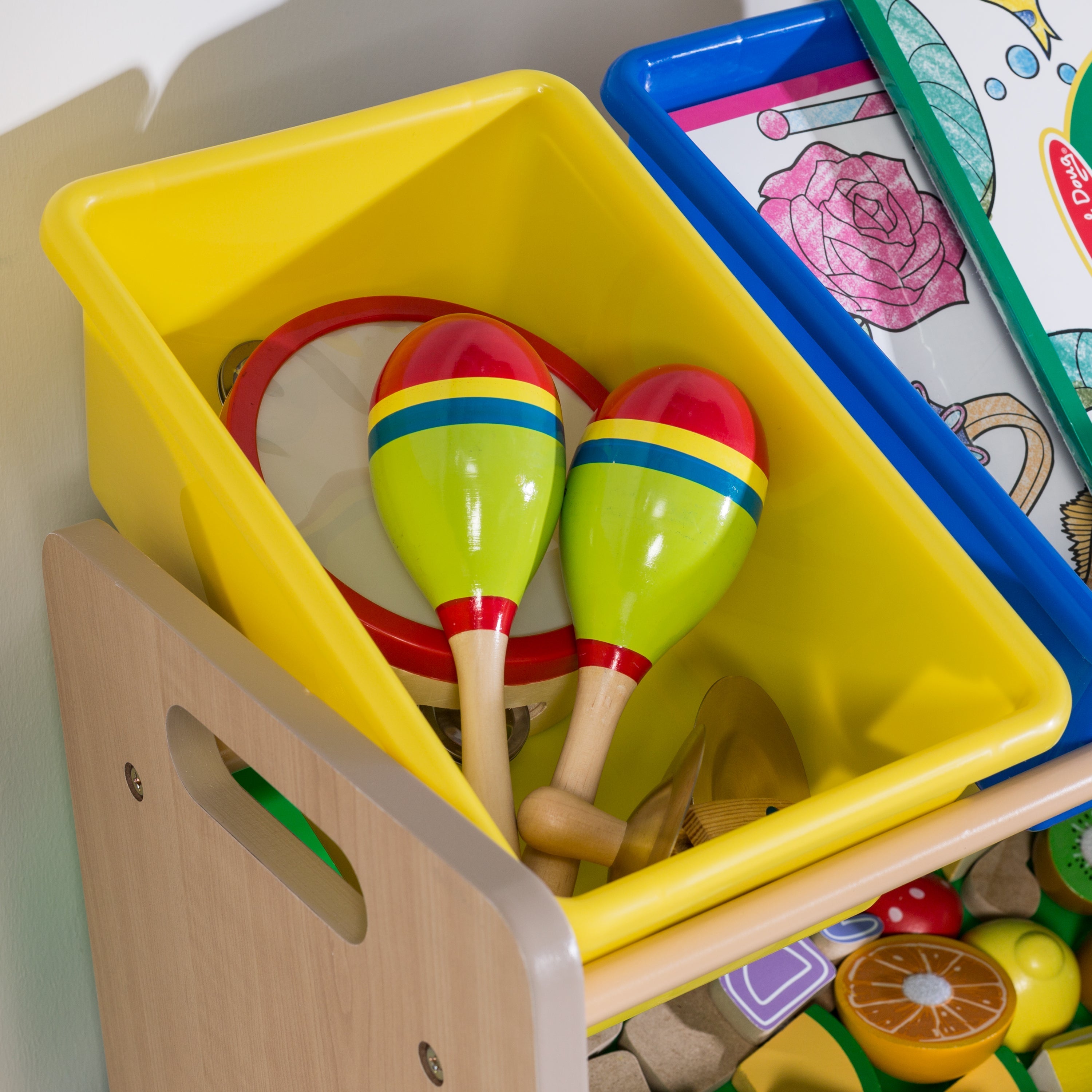  Honey-Can-Do Kids Toy Storage Organizer With 12 Plastic Bins - White - Bonton