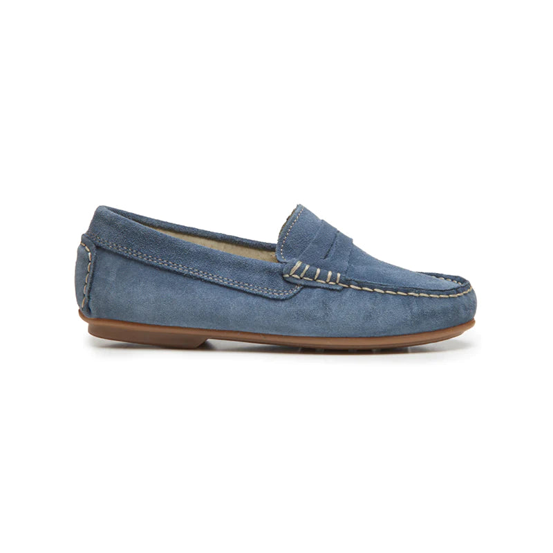  Childrenchic Suede Penny Loafers - Blue - Bonton