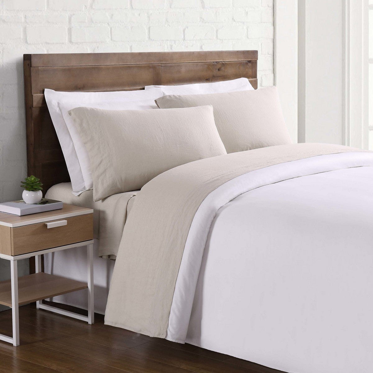  Brooklyn Loom Linen Sheet Set Natural - Natural - Bonton