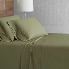 Classic Cotton Sheet Set Olive Green