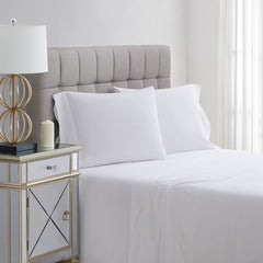 Percale 400 Thread Count Cotton Sheet Set White