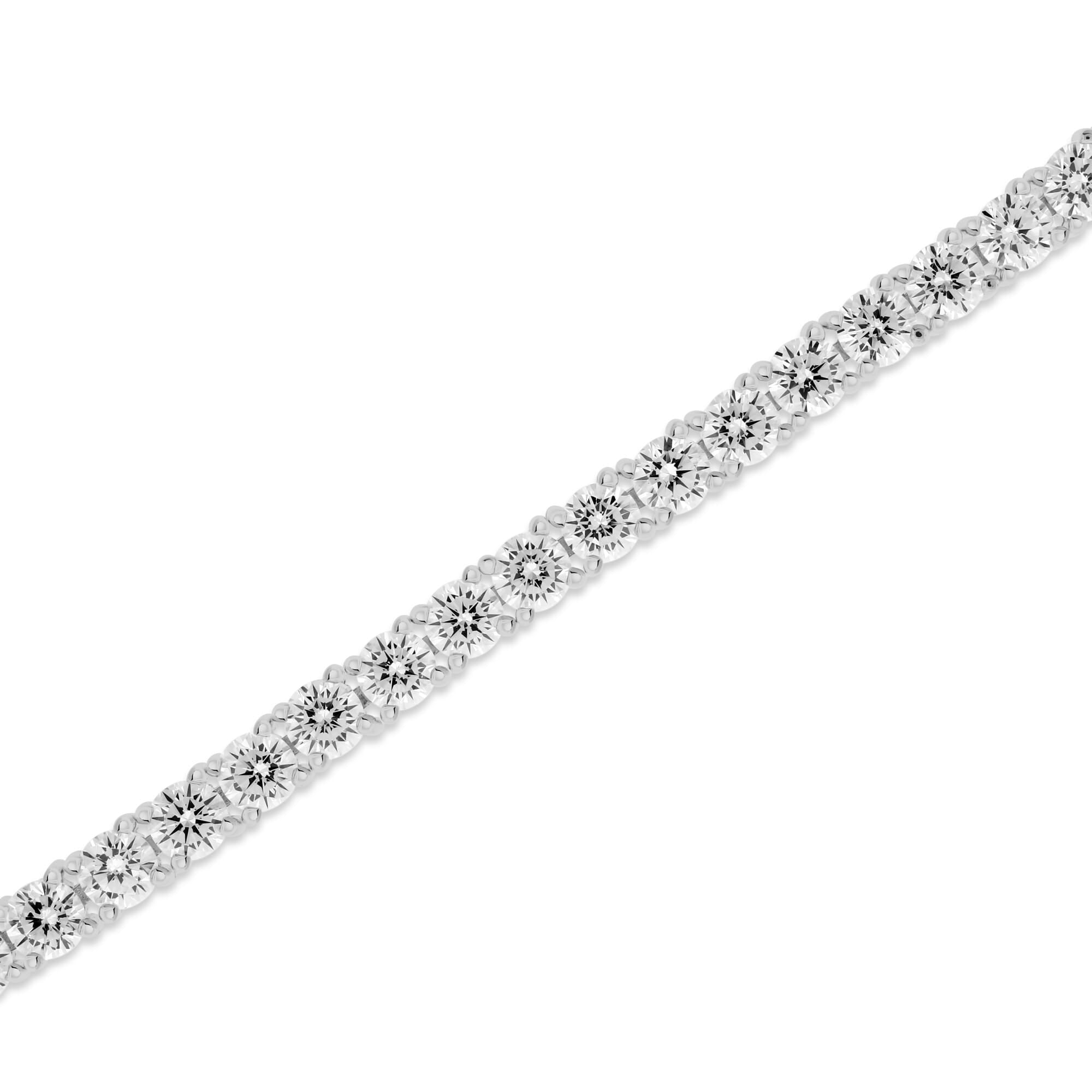  Meredith Leigh Designs Sterling Silver 4MM Rd CZ Tennis Bracelet 8