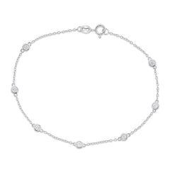 Sterling-Silver-CZ-By-The-Yard-Station-Bracelet-7-inch-Clear stone-1