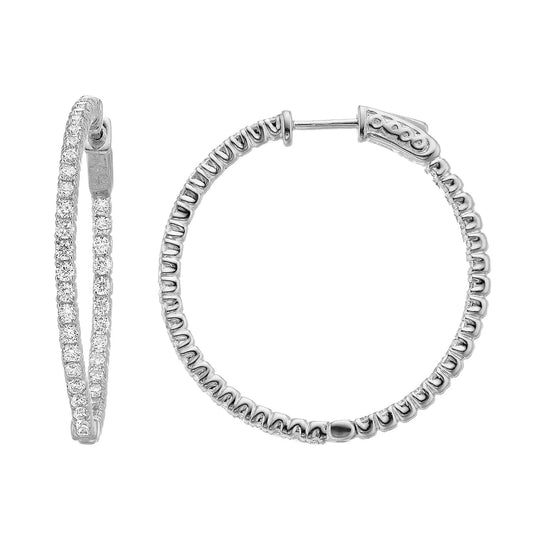 Sterling-Silver-Inside-Out-CZ-Hoop-Earrings-Clear stone-1