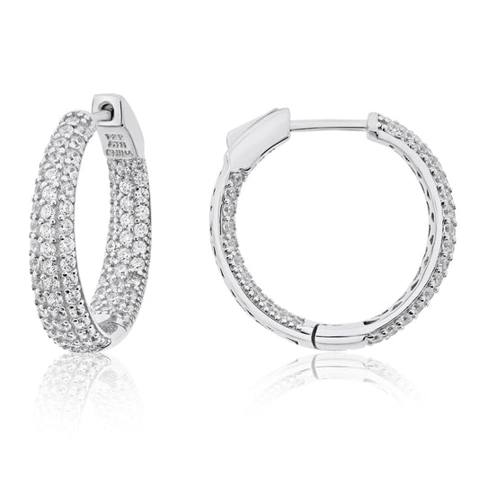 Sterling-Silver-Pave-CZ-Inside-Out-Hoops-Clear stone-2