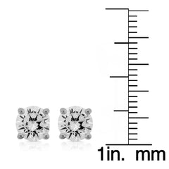 Sterling-Silver-Yellow-Gold-over-Silver-7MM-Rd-CZ-Stud-Clear stone-2