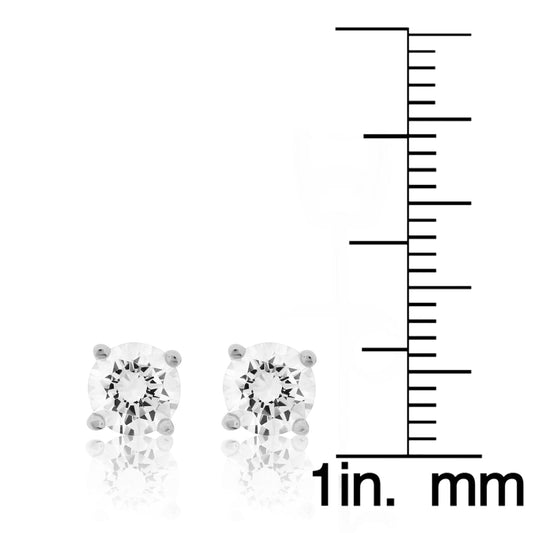 Sterling-Silver-5MM-Rd-CZ-Stud-Clear stone-2