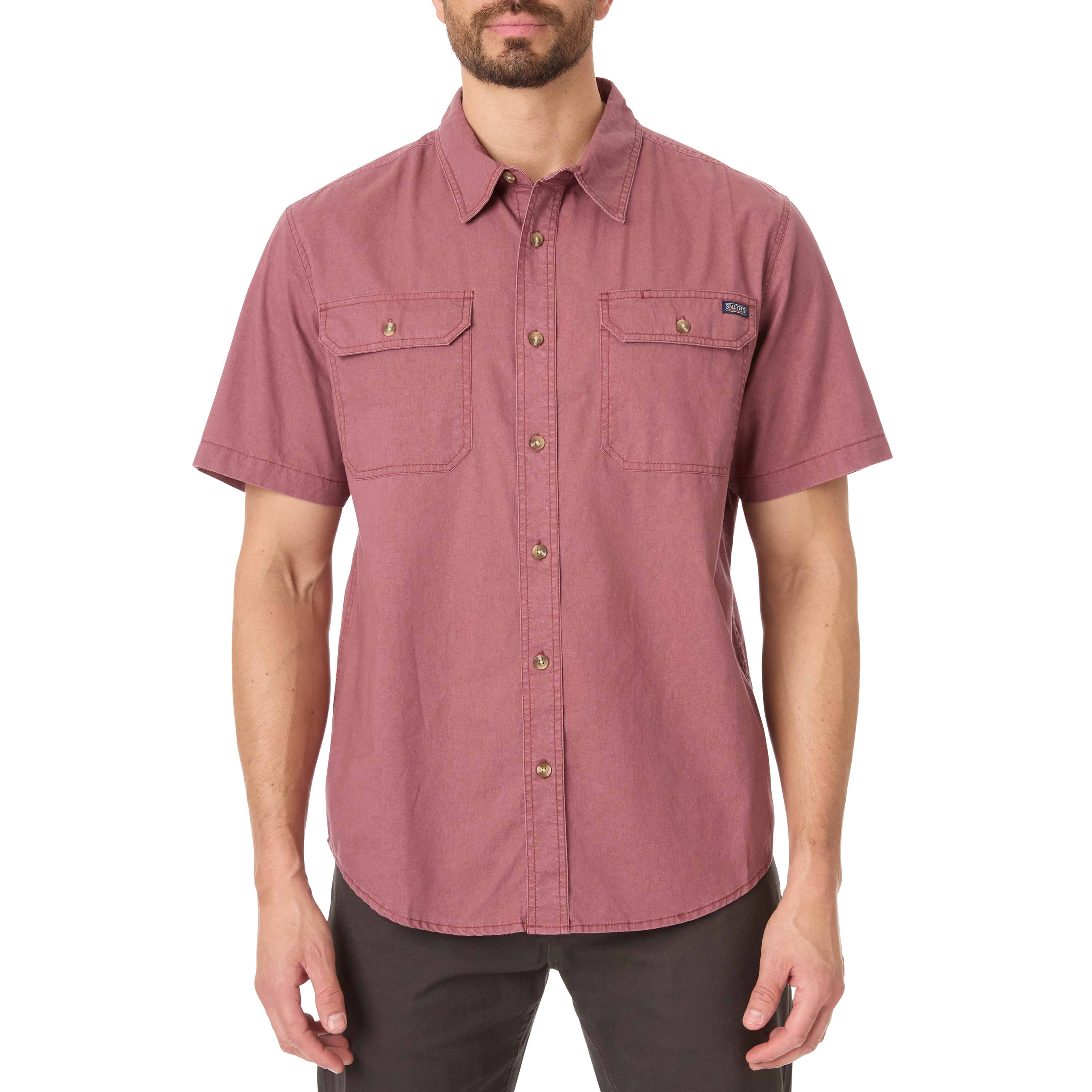  Smith's Workwear Sandwashed Short Sleeve Work Shirt - Sandwashed Sage - Bonton