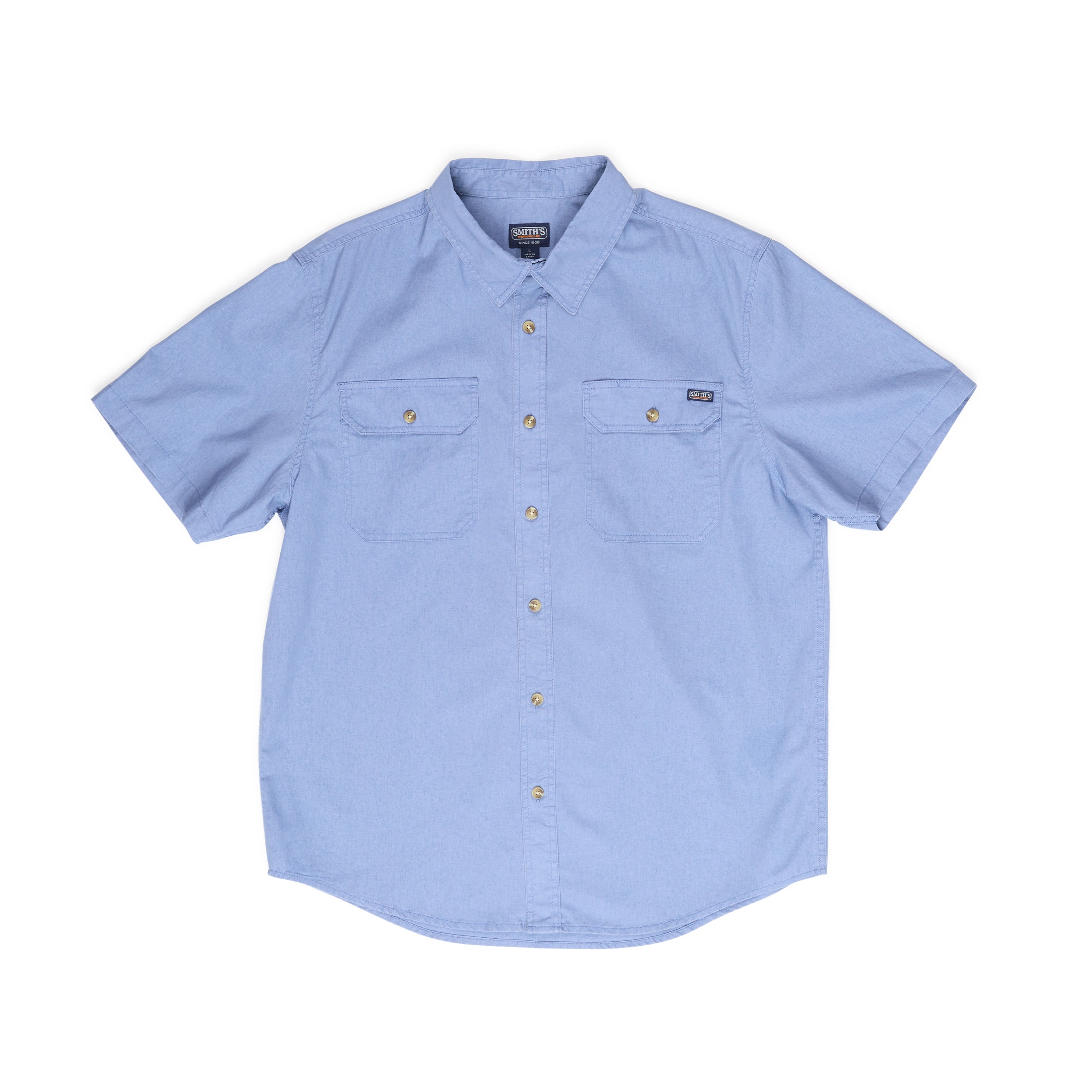  Smith's Workwear Sandwashed Short Sleeve Work Shirt - Sandwashed Brick Red - Bonton