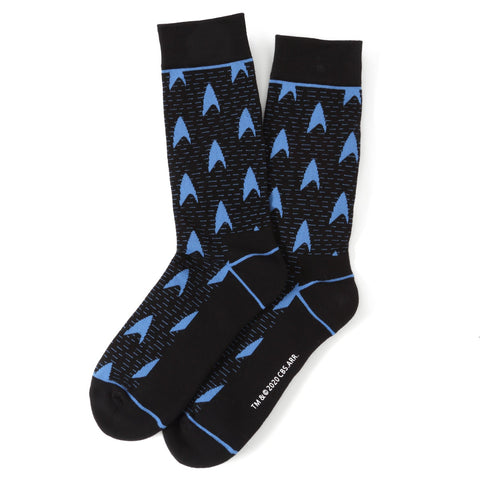 Blue Delta Shield Black Men's Socks