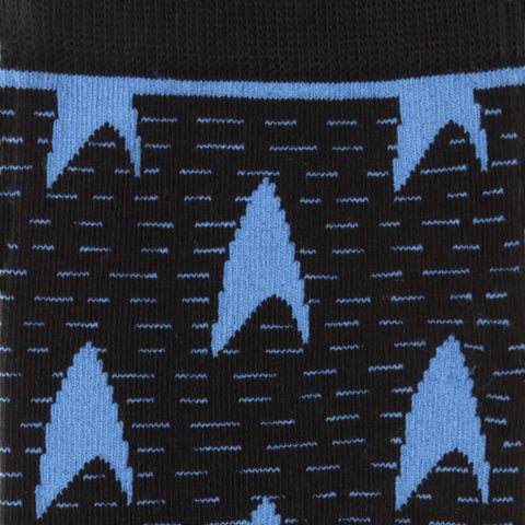 Blue Delta Shield Black Men's Socks