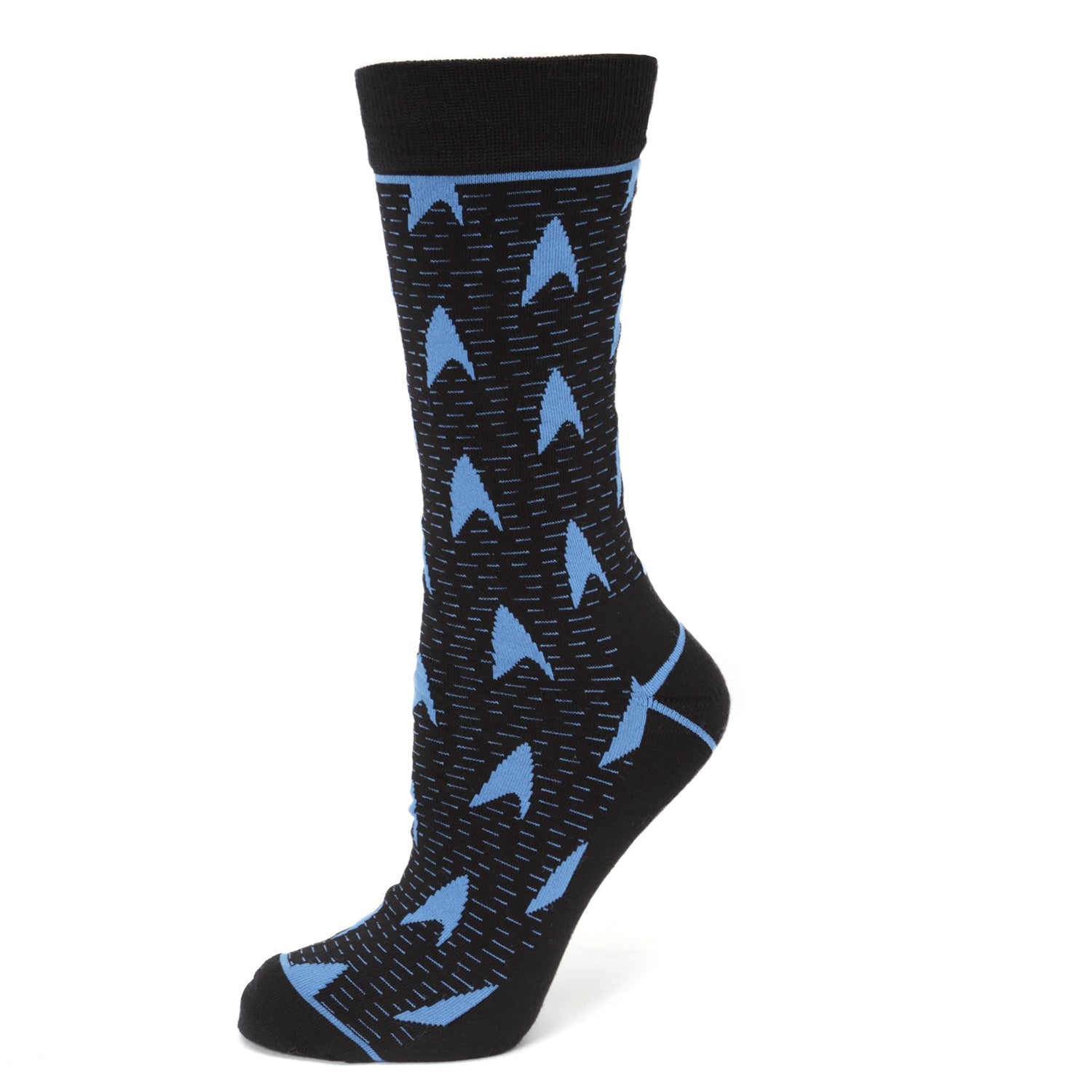  Cufflinks Blue Delta Shield Black Men's Socks - Default Title - Bonton