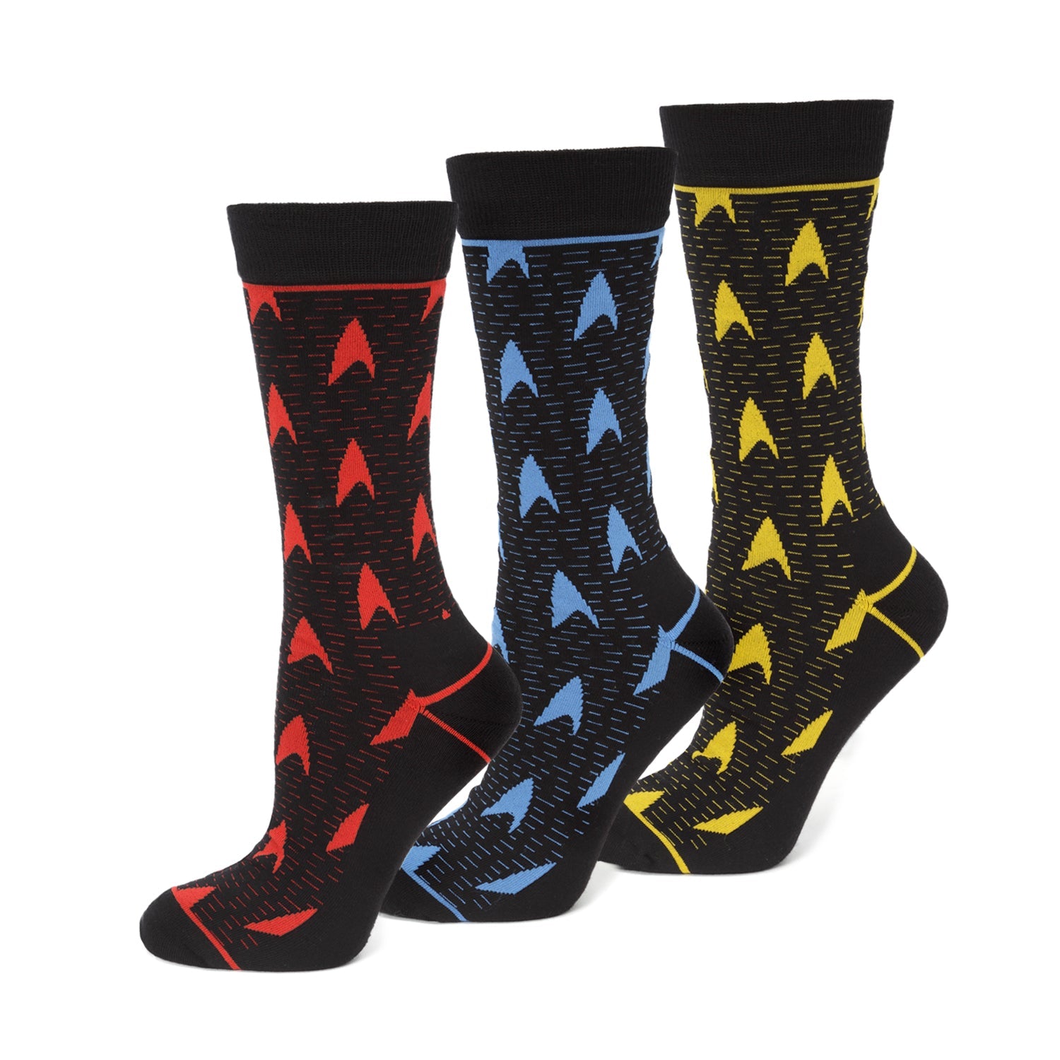  Cufflinks Star Trek 3 Pair Sock Gift Set - Default Title - Bonton