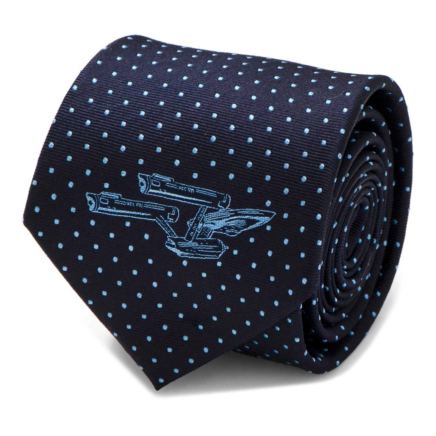  Cufflinks Enterprise Dot Blue Men's Tie - Default Title - Bonton