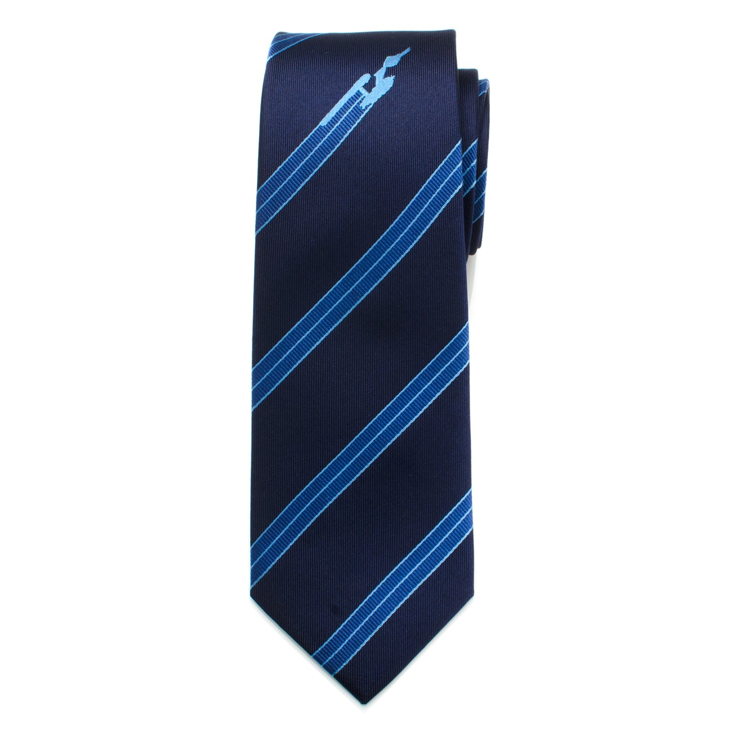  Cufflinks Enterprise Flight Blue Stripe Men's Tie - Default Title - Bonton