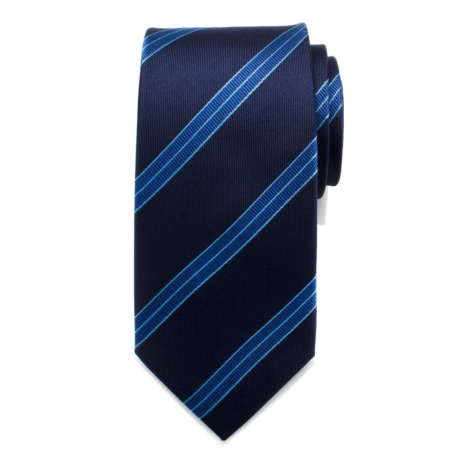  Cufflinks Enterprise Flight Blue Stripe Men's Tie - Default Title - Bonton