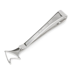 Sterling Silver Cutout Delta Shield Tie Bar