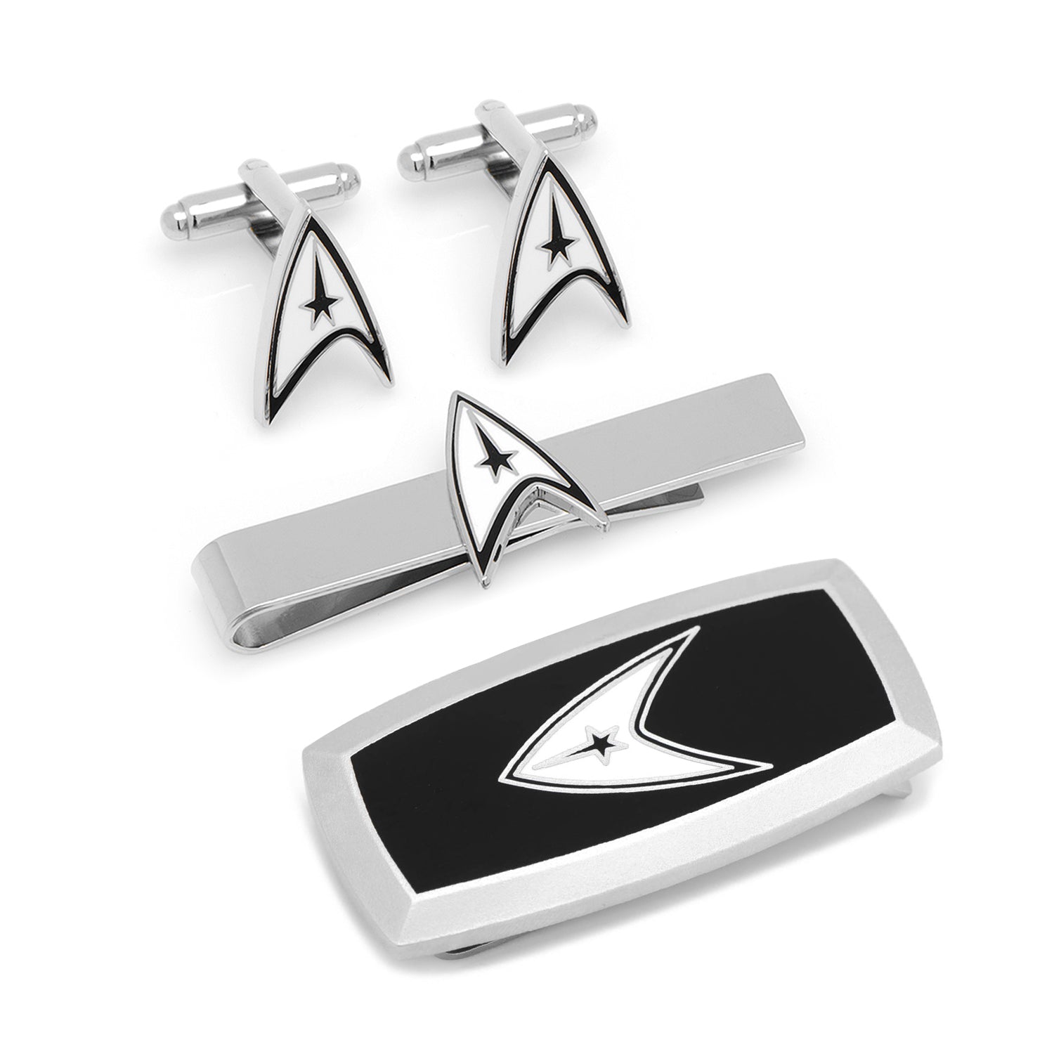 Cufflinks Star Trek Delta Shield Cushion 3-Piece Gift Set - Default Title - Bonton