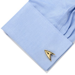 Gold Plated Delta Shield Cufflinks