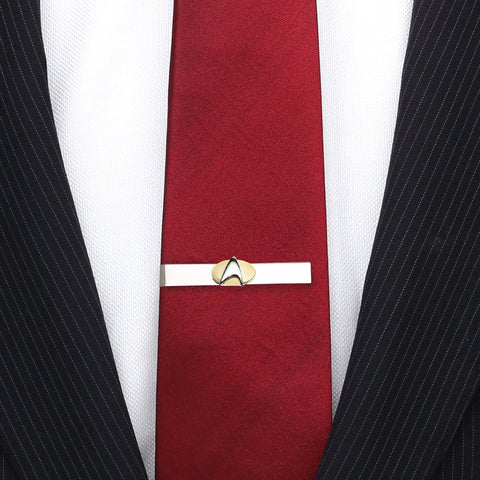 Star Trek Two Tone Delta Shield Cufflinks Tie Bar Gift Set