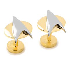 Two Tone Star Trek Delta Shield Cufflinks