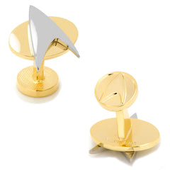 Two Tone Star Trek Delta Shield Cufflinks