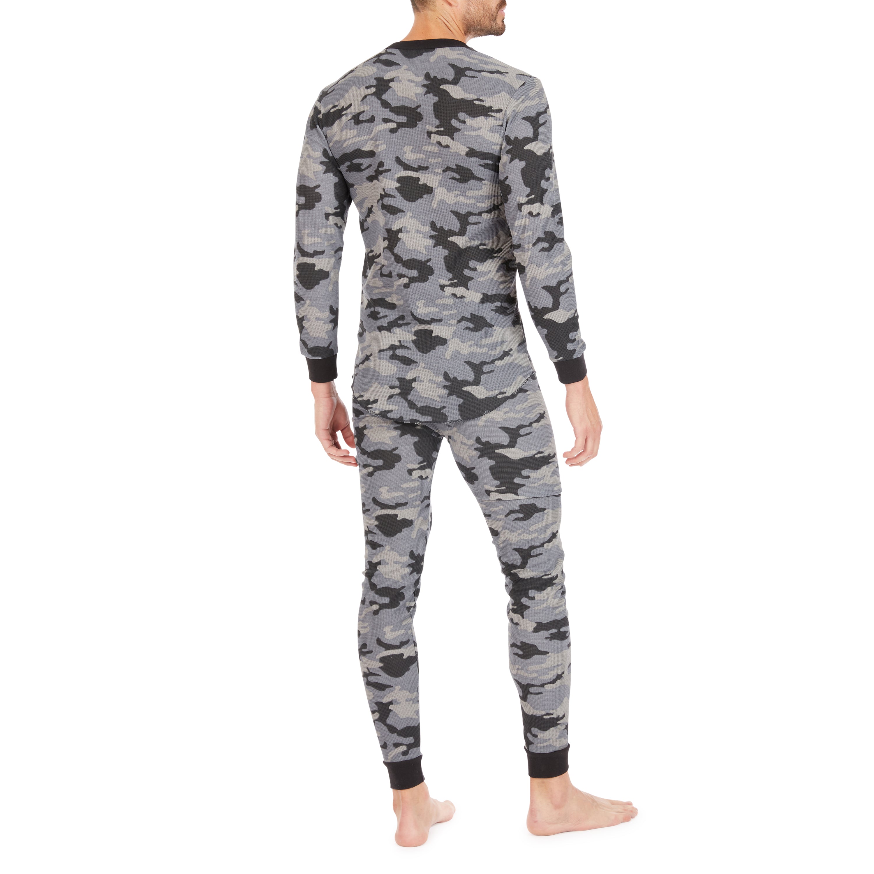  Smith's Workwear Thermal Camo Underwear Set - Black Camo-199G - Bonton