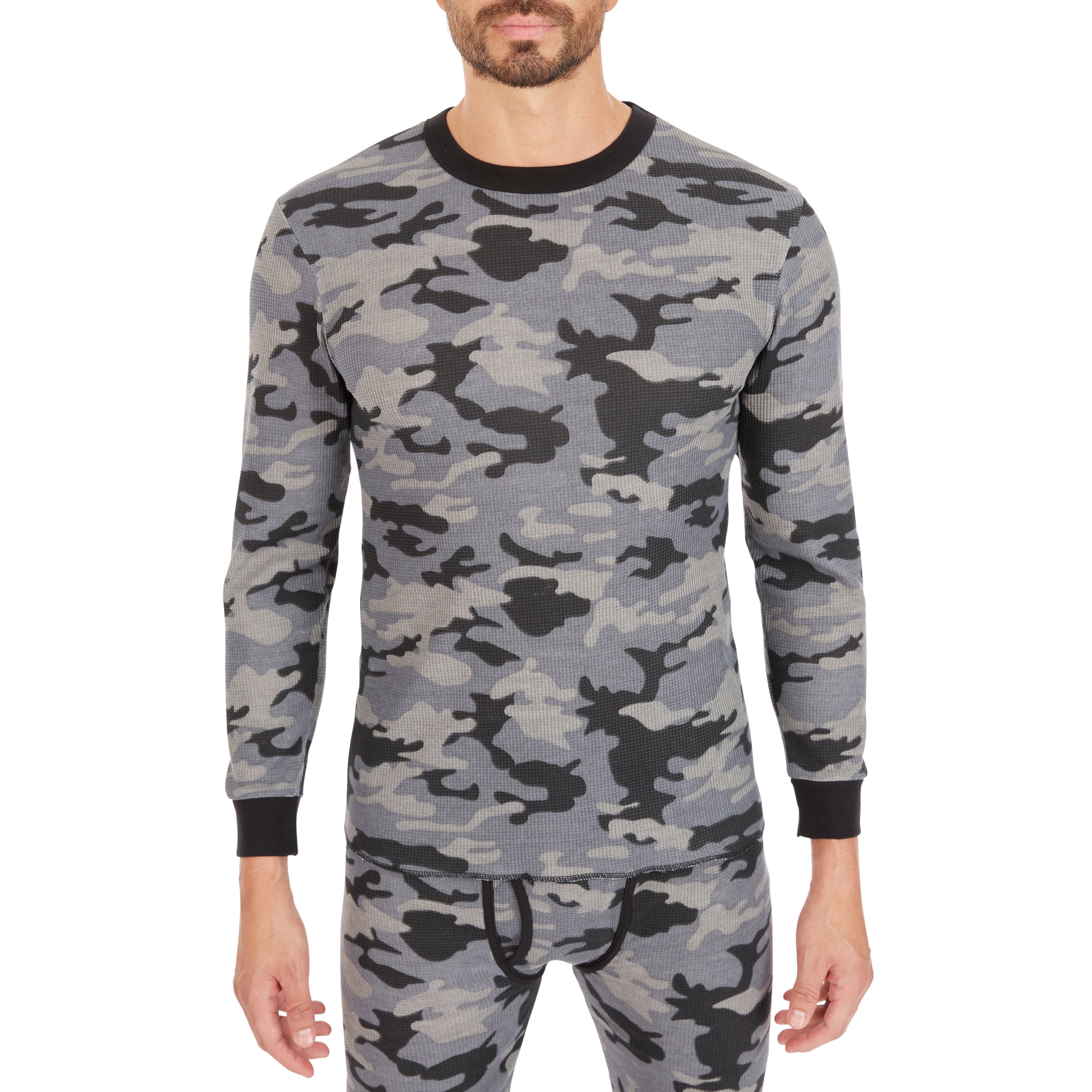  Smith's Workwear Thermal Camo Underwear Set - Black Camo-199G - Bonton