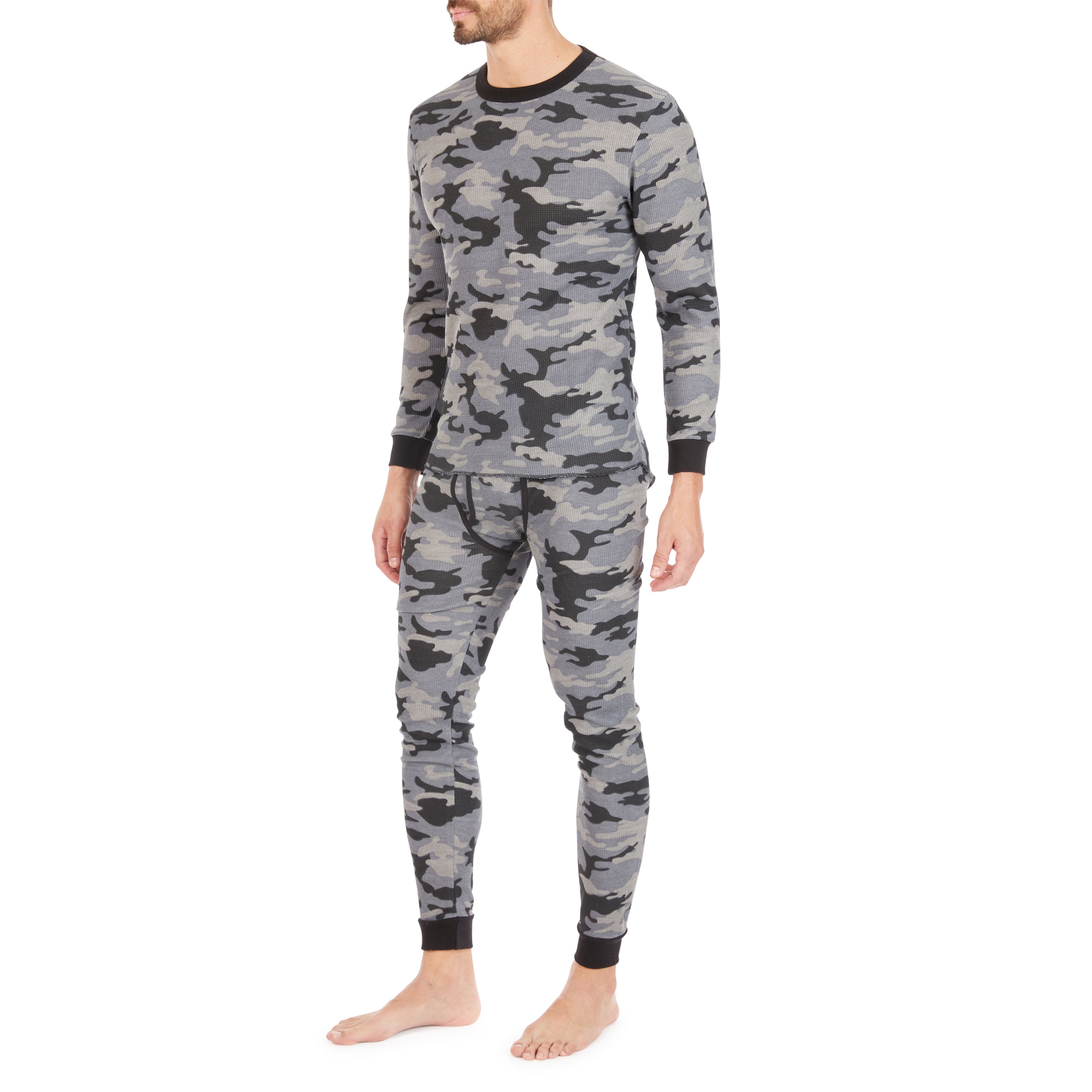  Smith's Workwear Thermal Camo Underwear Set - Black Camo-199G - Bonton