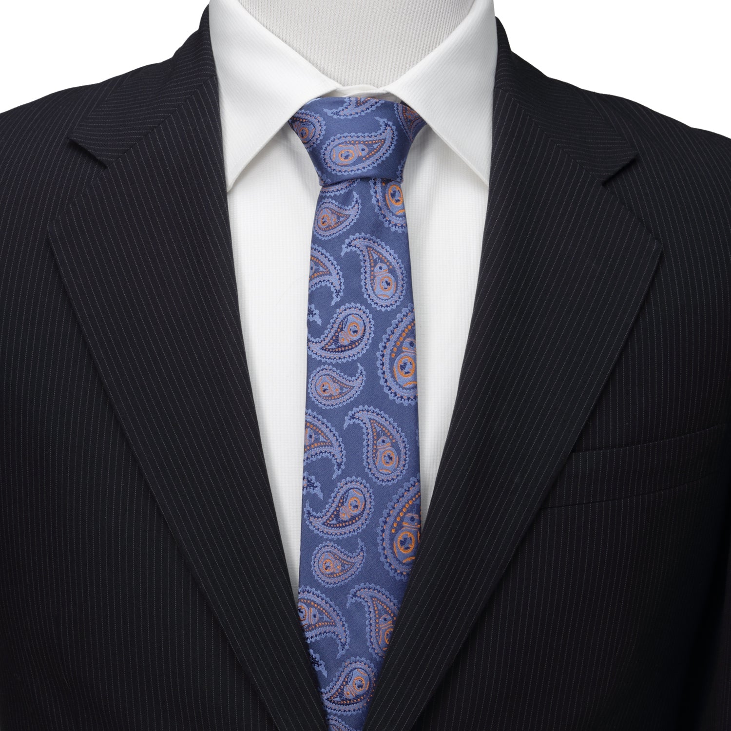  Cufflinks BB-8 Blue Paisley Tie - Default Title - Bonton