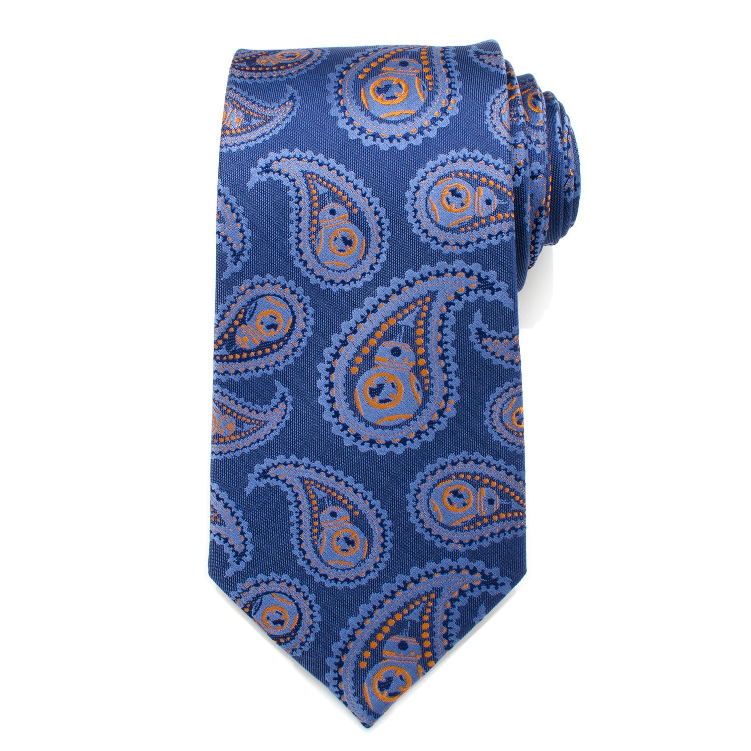  Cufflinks BB-8 Blue Paisley Tie - Default Title - Bonton