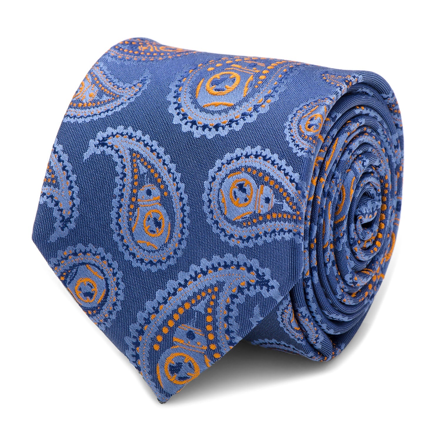  Cufflinks BB-8 Blue Paisley Tie - Default Title - Bonton